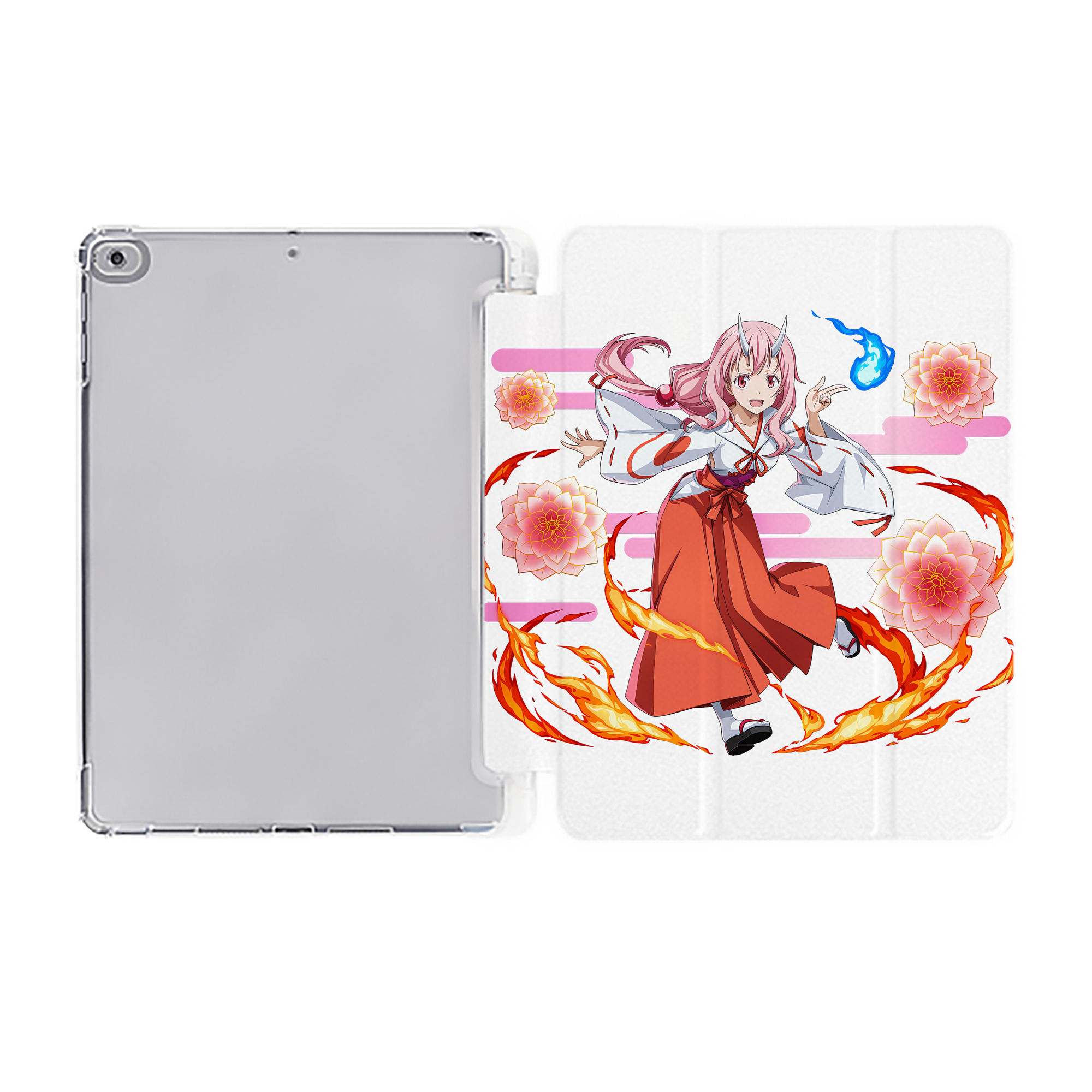 （画像用） 転スラ Regarding Reincarnated to Slime IPad ケース ペン収納付き 三つ折りスタンド PUレザー×シリコン 対応機種9.5/10.5/10.9インチ